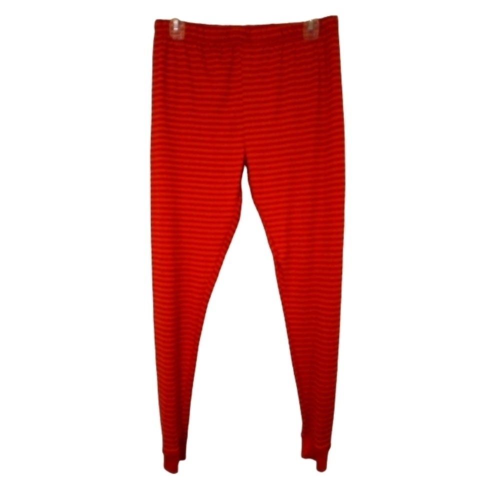 Isotoner Red Striped Lightweight Pajama/Lounge Pants L
